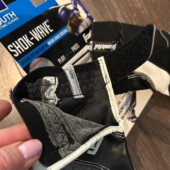 Franklin genuine leather youth batting gloves,shok-sorb protection digital tech - Picture 7 of 9